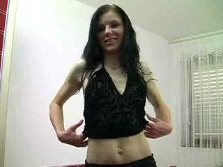 Petite titted hyacinthine fingering and playing